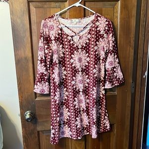 Super soft burgundy dress